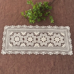Nappe de table artisanale style crochet floral, largeur 40, style rétro nordique, pour tournages de films et de séries télévisées, petite et fraîche, pour TV - Product Image 3