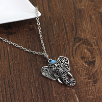 Collier Pendentif Éléphant Style Bohème, Chaîne à Maillons en Alliage Vintage, Collier Charme pour Anniversaire