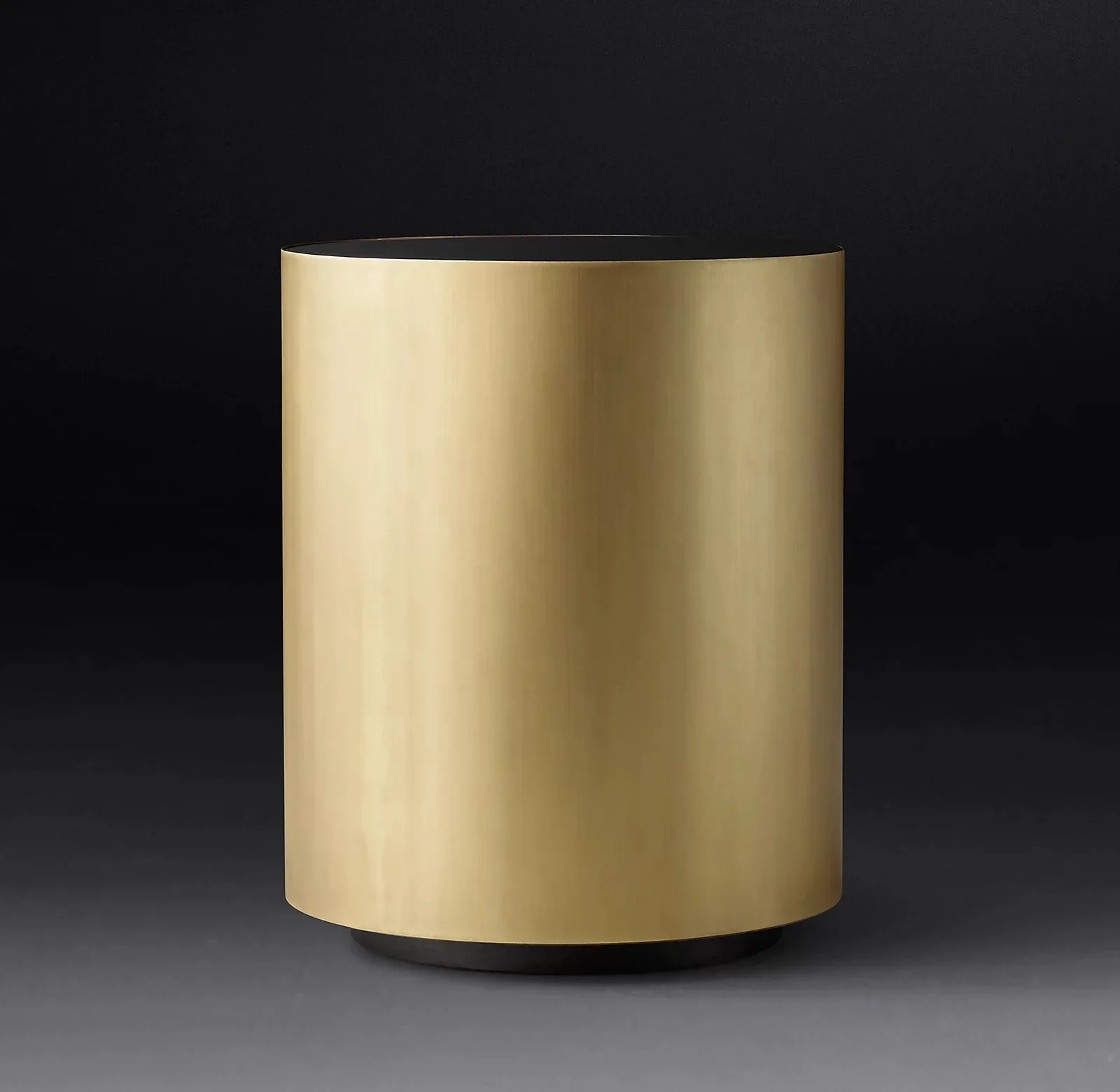 Modern home furniture round stainless brush brass black glass top tea coffee corner living room side table