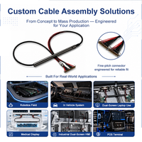 Cable coaxial micro LVDS personalizado de 30 pines y paso de 0,5 mm para pantalla dual de portátil con soporte OEM, ODM y EMS