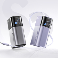 AISOLOVE Power Bank 20000mAh 100W avec câble USB C intégré, chargeur portable pour ordinateur portable, voyage, charge rapide 100W