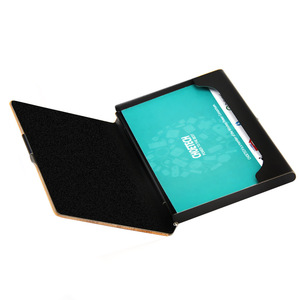 Porte-cartes de visite en bois massif fait main de luxe personnalisé, impression typographique, taille standard, conception OEM, 100 % <span class=keywords><strong>cadeau</strong></span> - Product Image 2