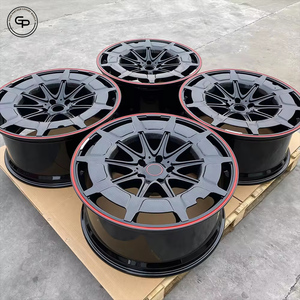 High Strength Monoblock Forged Aluminum Alloy Rim Multi <b>Spoke</b> Black <b>Wheel</b> Equipped With Carbon Rings And Center Cap Custom - Product Image 4