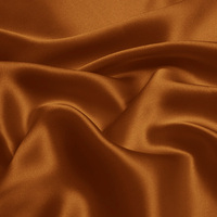 Tissu 100% Soie de Mûrier 19mm Satin Charmeuse 45" de largeur Couleur Jaune Ambre N°70 Respirant pour Robe, Vêtements de Nuit et Costumes