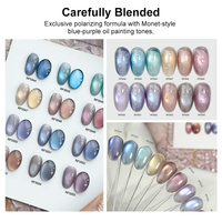 R S Nail Professional 15ml 6um Monet Garden Cat Eye Gel Polish 12 Couleurs Magnétique UV LED Soak Off Nail Gel