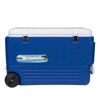 80L/90L/uso trollry 95L Grande volume de latas cooler box caixa de gelo e fresco caixa com rodas