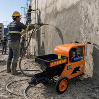 Petite machine de construction, équipement de projection de ciment mural, pulvérisateur de ciment portable à vis, machine de projection de mortier motorisée