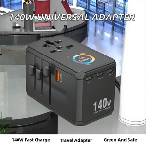 อะแดปเตอร์แปลงไฟอเนกประสงค์ 140W GAN PD 3.0 สำหรับกล้อง 1 ช่อง USB รองรับปลั๊ก UK US AU EU - Product Image 2