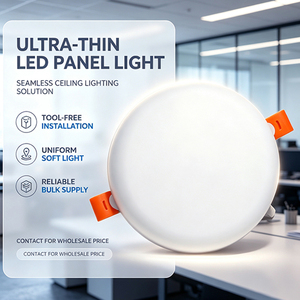 ไฟแผง LED บางเฉียบรูปทรงกลมและสี่เหลี่ยม 9W 18W 24W 36W 48W แสงเดย์ไลท์ 5000K ตัวเรือนพลาสติก ติดตั้งง่าย - Product Image 3