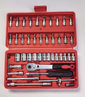 Kit d'outils à main en acier au carbone de 46 pièces, jeu de clés à douilles de qualité supérieure, OEM
