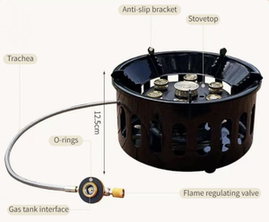 <span class=keywords><strong>Estufa</strong></span> de Gas y Eléctrica Combinada, de Butano, Propano, Tipo Cohete, para Cocinar, para Acampar, para el Hogar - Product Image 2