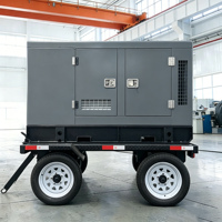 Generador Diésel Silencioso de 30kw 40kw 60kw Tipo Remolque, Generadores Diésel Silenciosos de 40kw con Ruedas