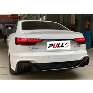 Kit de carrocería para <span class=keywords><strong>Audi</strong></span> <span class=keywords><strong>A4</strong></span> 2021 modificado a RS4 incluye conjunto de parachoques delantero y trasero con tubos de cola de difusor trasero de rejilla - Product Image 6