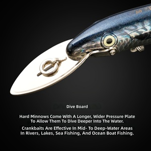 <span class=keywords><strong>Leurre</strong></span> de pêche Hard Minnow avec yeux 3D en plastique ABS, appât dur coulant, hameçons triples, pour eau douce et eau salée, matériel de pêche, support OEM ODM - Product Image 2