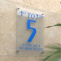 Acrylique personnalisé Image de l'entreprise Numéro de porte Plexiglas Publicité Affichage Plaque Département Marque Enseigne Étiquette personnalisée