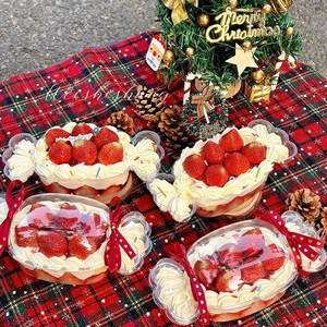 Caja de plástico <span class=keywords><strong>para</strong></span> postres y tartas en forma de caramelo de <span class=keywords><strong>Navidad</strong></span> al por mayor <span class=keywords><strong>con</strong></span> soporte de papel <span class=keywords><strong>para</strong></span> comida desechable, caja transparente <span class=keywords><strong>para</strong></span> exhibir caramelos - Product Image 2