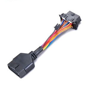 OBDII 16-Pin J1962 erkek kadın 2-Pin konnektör GPS takip kablo adaptörü Splitter Y otomobil teşhis için PTFE otomobiller için - Product Image 1
