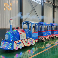 Kereta Wisata Listrik Nova Rides Harga Terjangkau TLT-FT9 Set Kereta Listrik Tanpa Rel Terbaik untuk Wisata