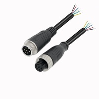 M12 IP67 Su Geçirmez Dairesel Sensör Kablo Grubu Erkek/Dişi 2-6 Pin Önceden Kablolu Özel Uzunlukta PVC Kablo Demeti Otomotiv İçin