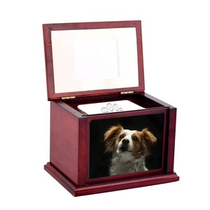Urne <span class=keywords><strong>en</strong></span> bois avec cadre photo pour animaux de compagnie, pour cendres et argile - Product Image 2
