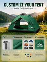 RAYCIN Tente de camping portable pour les voyages en plein air la famille la randonnée le pique-nique la plage le camping