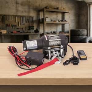Treuil électrique 12V avec câble en acier, télécommande sans fil, fixation par boulons, largeur de sangle de 3 pouces pour ATV, UTV, sauvetage hors route - Product Image 2
