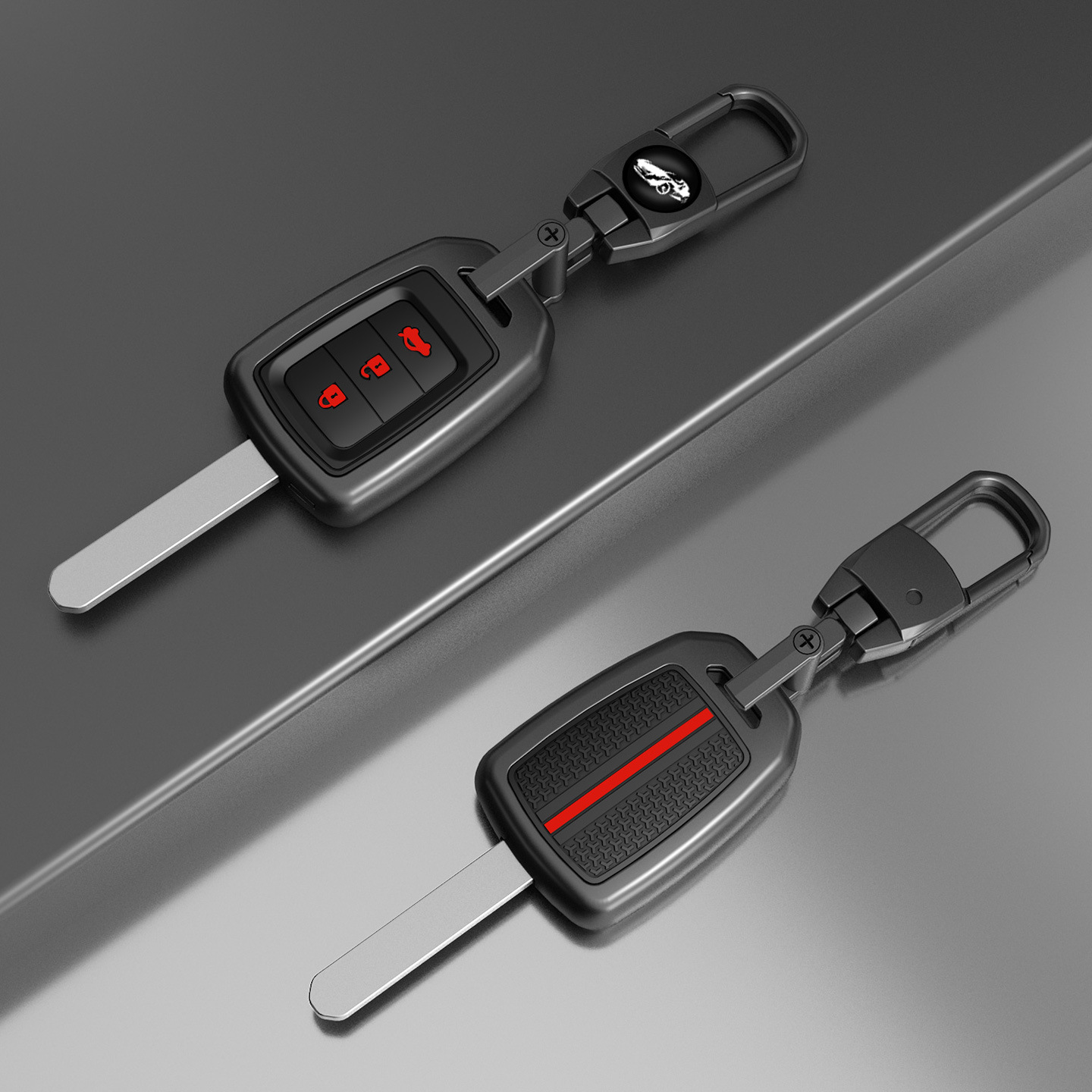 B red metal buckle