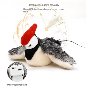 Çevre dostu Xinliang Flap sallamak kuş oyuncak kediler için hayvan desen kendinden merhaba simülasyon serçe peluş Bite dayanıklı sınır ötesi - Product Image 2