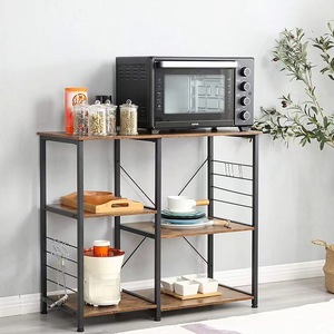 Multi-layer storage <b>rack</b> for home use, floor-standing, multi-functional storage and display <b>rack</b> for <b>kitchens</b>, modern and - Product Image 2