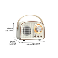 Pemutar Musik Retro Mini Speaker Bt DW21 Klasik Portabel Dekorasi Speaker Nirkabel Suara Stereo Rumah Subwoofer untuk Luar Ruangan