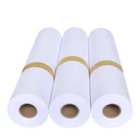 Precio de fábrica: Rollo de papel para plotter CAD industrial recubierto de cera, especial, reciclable, antirrugas, 100 g/m², Mingwei Blanco 24x150 para construcción