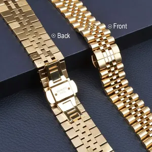 Cinturini per orologi solidi in acciaio inossidabile per Smart <span class=keywords><strong>Watch</strong></span> con bracciale con chiusura a farfalla per <span class=keywords><strong>Apple</strong></span> Series 8/7/6/<span class=keywords><strong>SE</strong></span>/5/4 - Product Image 4