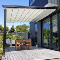 Auvent rétractable électrique en PVC pour balcon et jardin extérieur - Toit coulissant automatique à commande à distance avec protection UV