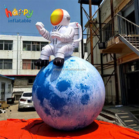 Offre Spéciale : Astronaute Gonflable Géant sur la Lune, Spaceman Assis avec Grande Boule Lune pour Concerts et Expositions Nocturnes