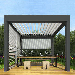 Pergola de jardin en aluminium-pergola bioclimatique en aluminium <span class=keywords><strong>5x3</strong></span> avec lumière rvb - Product Image 2