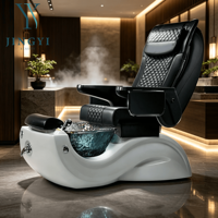 Fauteuil de pédicure de luxe moderne avec massage et plomberie pour salon de manucure