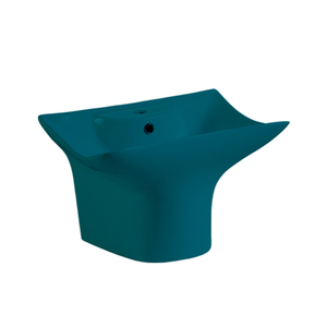 Lavabo de salle de bain en porcelaine, lavabo en céramique artistique à trou unique, 5 mm d'épaisseur, anti-décoloration, garantie 5 ans, 9L - Product Image 3