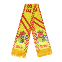 Vente chaude Conception Personnalisée Pas Cher 15x150cm Impression Tricot Worldup Polyester Football Club Fan Palestine Drapeau Écharpe