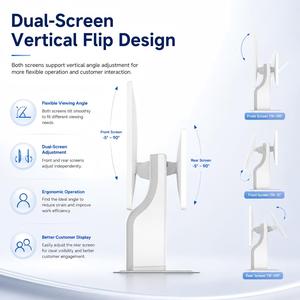 <span class=keywords><strong>Caja</strong></span> <span class=keywords><strong>Registradora</strong></span> POS de Doble Pantalla de 15.6 Pulgadas, Vertical y Horizontal, con Impresora y Escáner de Códigos QR - Product Image 2
