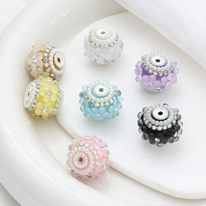 Cuentas de Lucite con Pedrería Nepalí, Diseño de Flor de Cinco Pétalos, Coloridas, Venta al por Mayor para la Fabricación de Joyería y Bolígrafos con Cuentas, Éxito de Ventas 2025 - Product Image 3