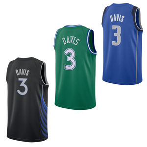 Dallas Pria # 3 Jersey Basket Anthony Davis Bordir Pakaian Olahraga Dewasa Bernapas Ukuran Besar Edisi Kota Logo Musim Panas - Product Image 1
