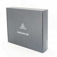 Boîte d'expédition personnalisée avec insert pour coffret de massage, emballage cadeau beauté et bien-être, boîte en carton ondulé avec logo