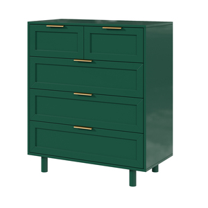Wood Dresser for Bedroom, Wide Chest of Drawers with 6 Drawers, Large Green Storage Tower Unit Bedroom - Product Image 3