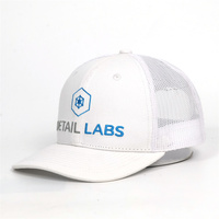 Casquette de camionneur Richardson 112 de haute qualité à 6 panneaux, couleur blanche, avec logo brodé pour hommes et femmes