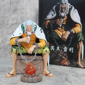 Figurine LED One Piece Silvers <span class=keywords><strong>Rayleigh</strong></span> assis, modèle de statue d'anime, scène du roi des ténèbres, objet de collection, décoration de bureau, cadeau - Product Image 1