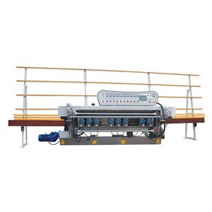 Máquina Biseladora de Vidrio con Control PLC, Motor, Caja de Cambios, Bomba, Totalmente Automática, Pulido Vertical de Forma, Borde Plano - Product Image 1