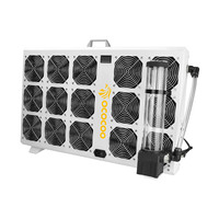 Système de refroidissement liquide externe Ococoo 8 ventilateurs blanc esthétique avec pompe et réservoir intégrés pour station de travail IA, serveur HPC Pro