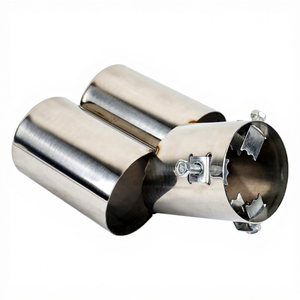 UNIVERSAL JDM 2.5 Inch Aluminium Alloy &amp; Stainless Steel Mirror Polished Burnt Blue 63mm High Quality Exhaust System <strong>Muffler</strong> - Product Image 6