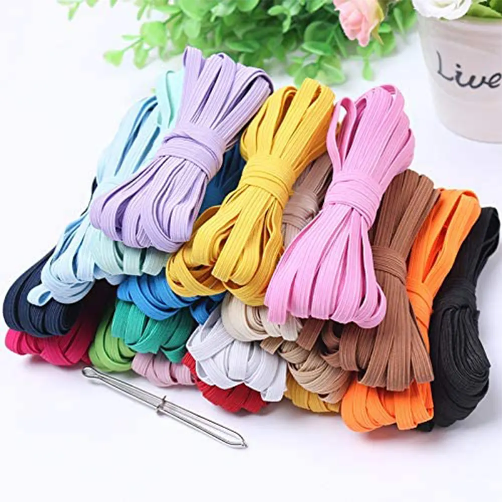 6mm 9mm 15 mm colored elastic band for notebook Gift box Stationery Luggage in stock