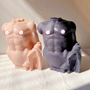 Moule en cire <span class=keywords><strong>pour</strong></span> sculpture corporelle masculine de 14 cm, moule en silicone unique <span class=keywords><strong>pour</strong></span> statue d'<span class=keywords><strong>homme</strong></span> aux muscles abdominaux, décoration de maison de style grec romain - Product Image 4